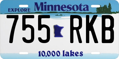 MN license plate 755RKB