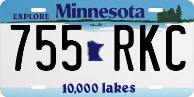 MN license plate 755RKC