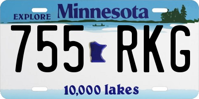 MN license plate 755RKG