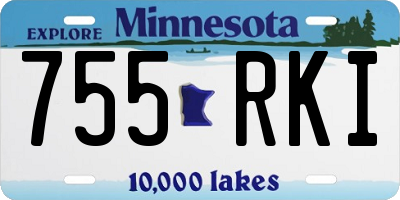 MN license plate 755RKI