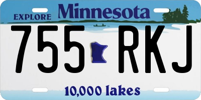 MN license plate 755RKJ