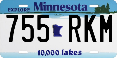 MN license plate 755RKM