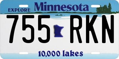 MN license plate 755RKN