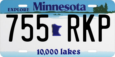 MN license plate 755RKP