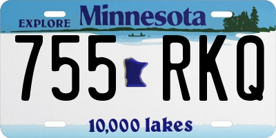 MN license plate 755RKQ
