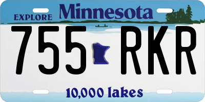 MN license plate 755RKR