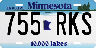 MN license plate 755RKS