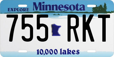 MN license plate 755RKT