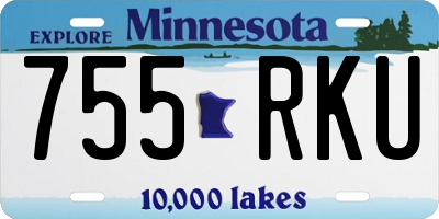 MN license plate 755RKU