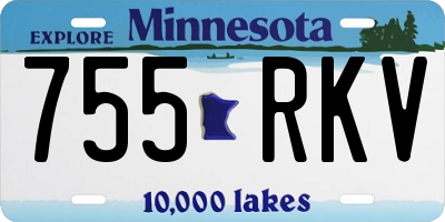 MN license plate 755RKV