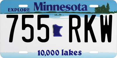 MN license plate 755RKW