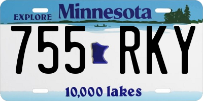 MN license plate 755RKY