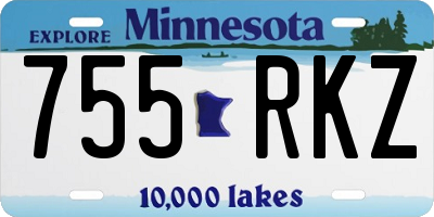 MN license plate 755RKZ