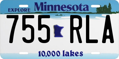MN license plate 755RLA