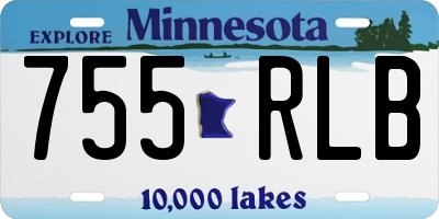 MN license plate 755RLB