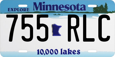 MN license plate 755RLC