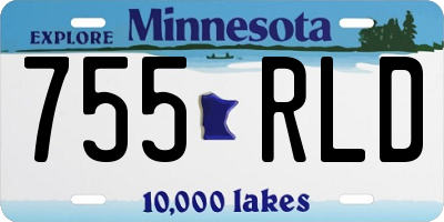 MN license plate 755RLD