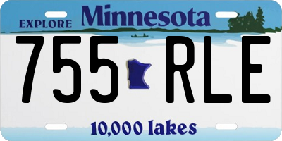 MN license plate 755RLE
