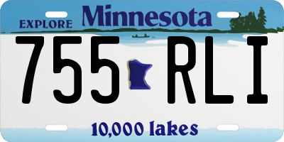 MN license plate 755RLI