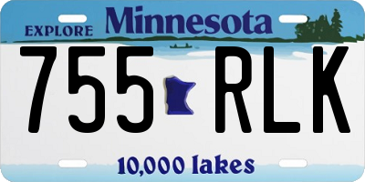 MN license plate 755RLK