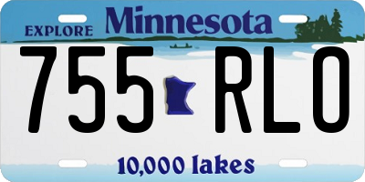 MN license plate 755RLO