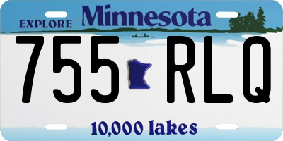 MN license plate 755RLQ