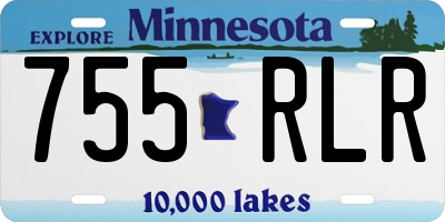 MN license plate 755RLR