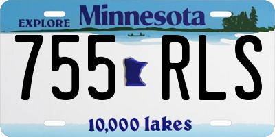 MN license plate 755RLS