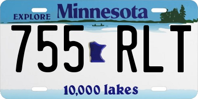 MN license plate 755RLT