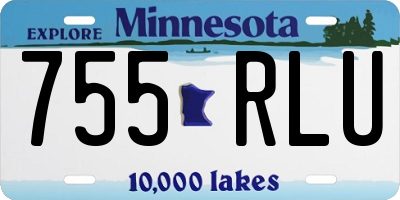 MN license plate 755RLU