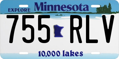 MN license plate 755RLV