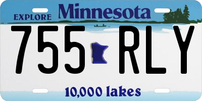 MN license plate 755RLY