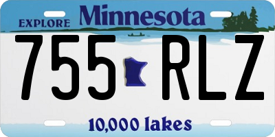 MN license plate 755RLZ