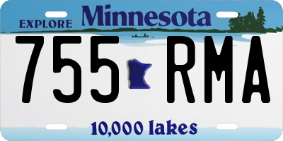 MN license plate 755RMA