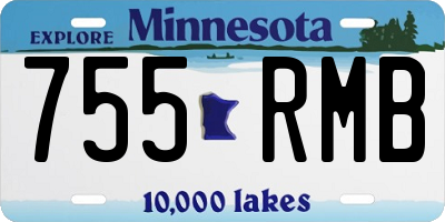 MN license plate 755RMB