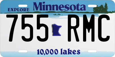 MN license plate 755RMC