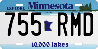 MN license plate 755RMD