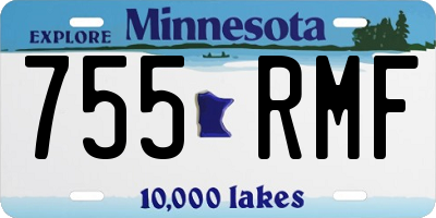 MN license plate 755RMF
