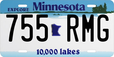 MN license plate 755RMG