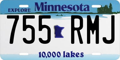 MN license plate 755RMJ