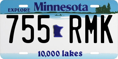 MN license plate 755RMK