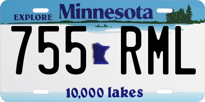 MN license plate 755RML