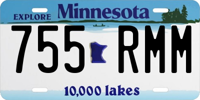 MN license plate 755RMM