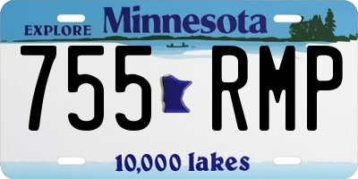 MN license plate 755RMP