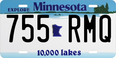 MN license plate 755RMQ