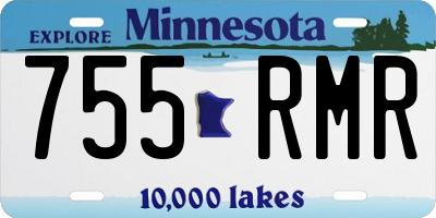 MN license plate 755RMR