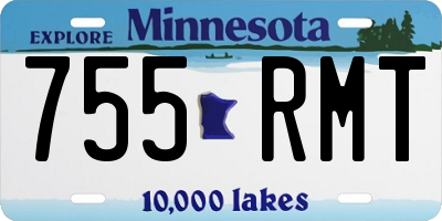 MN license plate 755RMT
