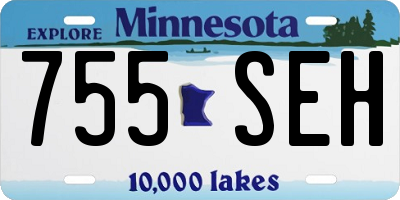 MN license plate 755SEH