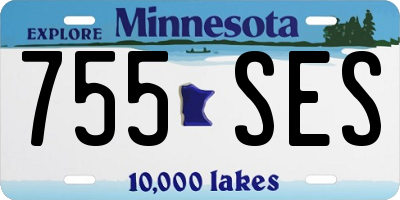 MN license plate 755SES