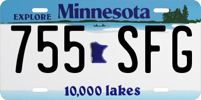 MN license plate 755SFG